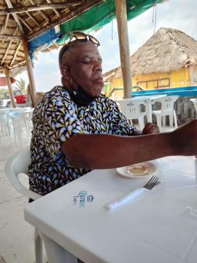 Brian eating lunch (Cozumel Mexico)