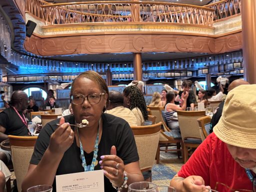Benita at dinner